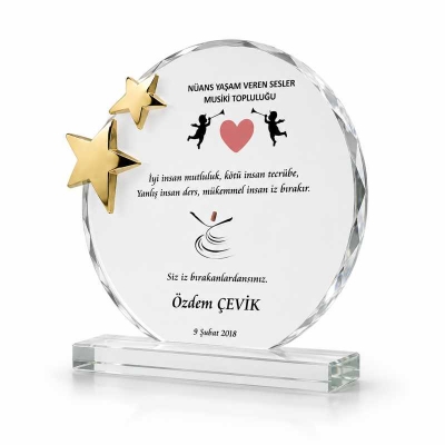 Yuvarlak Yıldız Plaket